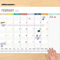 2025 TF Publishing 17" x 22" Rainbow Blocks Desk Pad Monthly Blotter Calendar (25-8206X)