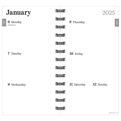 2025 TF Publishing 3.5" x 6.5" Weekly & Monthly Planner, Paperboard Cover, Green Grass (25-7504)