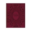 2024-2025 TF Publishing Bibliophile Series Merlot 8.5" x 11" Academic Weekly & Monthly Planner, Paperboard Cover, Red/Black