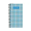 2024-2025 TF Publishing Blue Plaid 3.5" x 6.5" Academic Weekly & Monthly Planner, Paperboard Cover, Multicolor (AY25-7500)