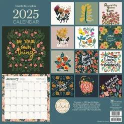 2025 TF Publishing Breathe Live Explore 12" x 12" Monthly Wall Calendar (25-1124)