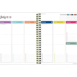 2024-2025 TF Publishing Cali Girl Collection Cabana Stripe 6" x 8" Academic Weekly & Monthly Planner (AY25-9214)