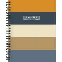 2025 TF Publishing Element Layers 6.5" x 8" Weekly & Monthly Planner, Paperboard Cover, Multicolor (25-9204)