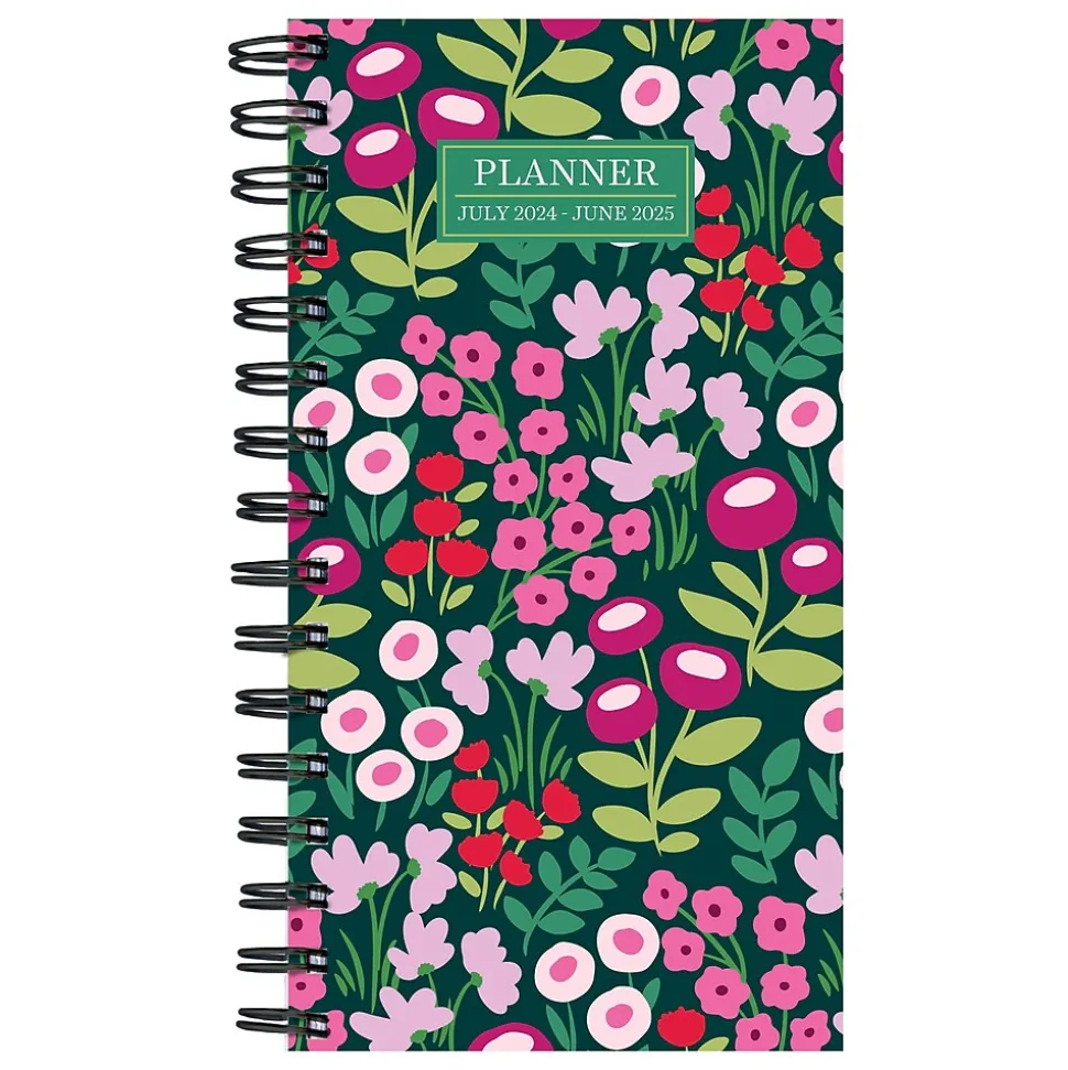 2025 TF Publishing Floral Burst 3.5" x 6.5" Weekly & Monthly Planner, Paperboard Cover, Multicolored (25-7502)