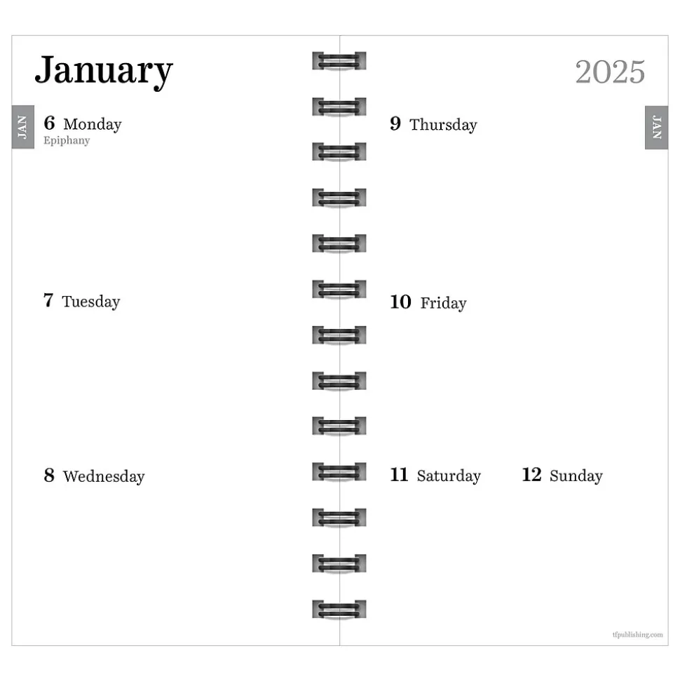 2025 TF Publishing Floral Burst 3.5" x 6.5" Weekly & Monthly Planner, Paperboard Cover, Multicolored (25-7502)