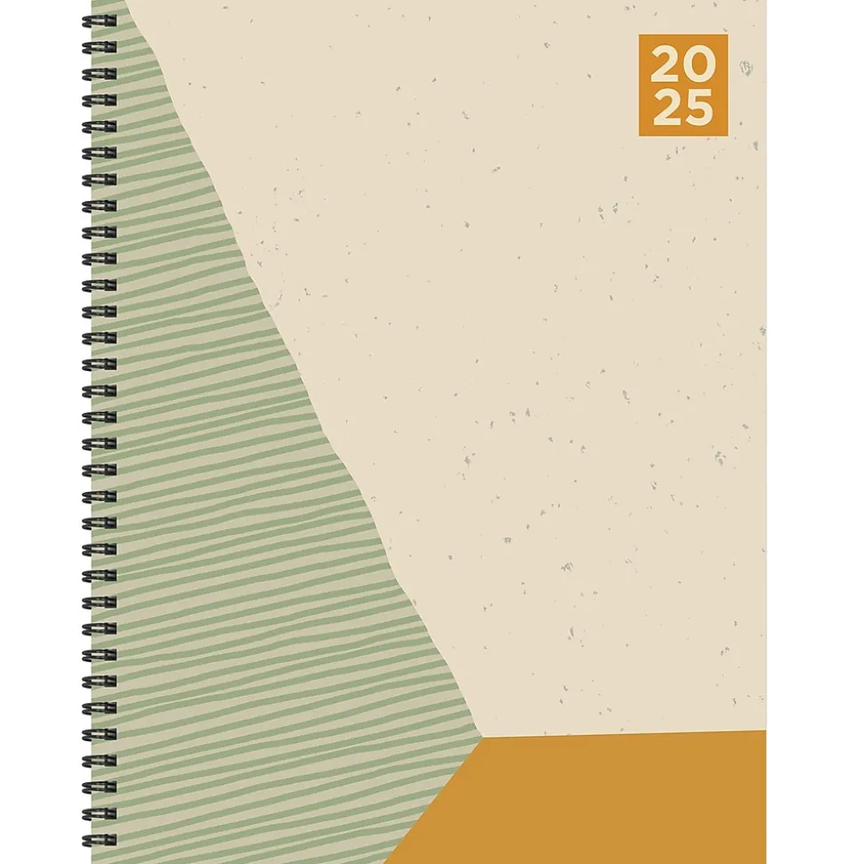 2025 TF Publishing Geometric 9" x 11" Weekly & Monthly Planner, Paperboard Cover, Multicolored (25-9702)