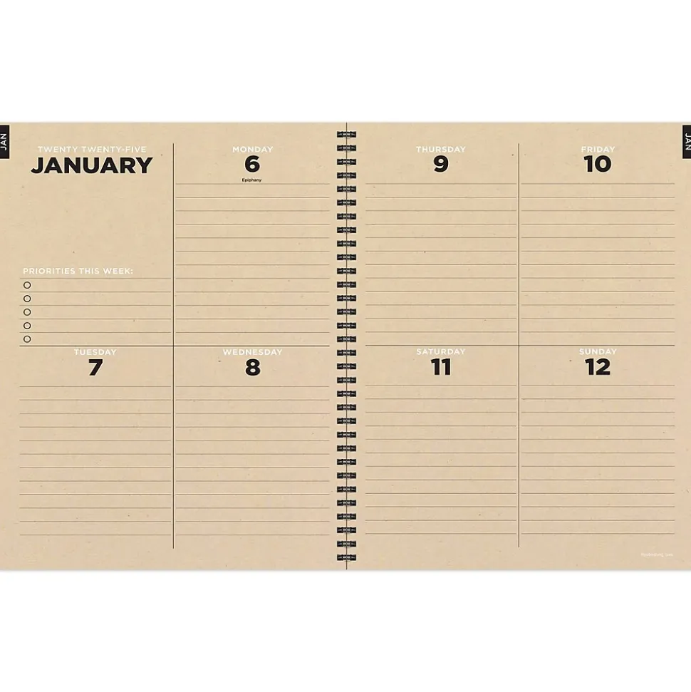 2025 TF Publishing Geometric 9" x 11" Weekly & Monthly Planner, Paperboard Cover, Multicolored (25-9702)