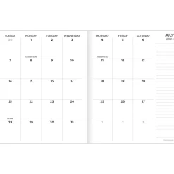 2024-2025 TF Publishing Graph Paper 6.5" x 8" Academic Monthly Planner, Paperboard Cover, Multicolor (AY25-4206)