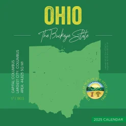 2025 TF Publishing Home: Ohio 12" x 12" Monthly Wall Calendar (25-1131)