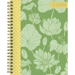 2025 TF Publishing Lotus 6.5" x 8" Weekly & Monthly Planner, Paperboard Cover, Multicolor (25-9210)