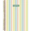 2025 TF Publishing Malibu Stripes 6.5" x 8" Weekly & Monthly Planner, Paperboard Cover, Multicolor (25-9216)