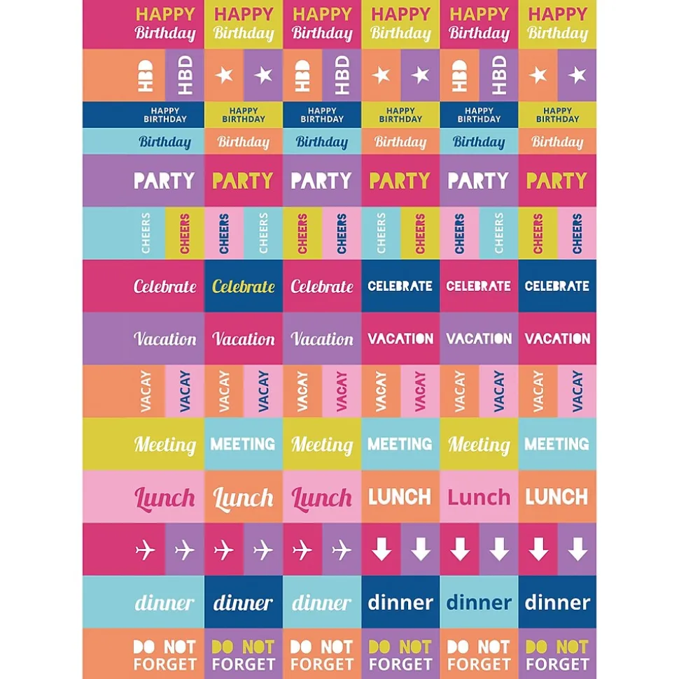 2025 TF Publishing Malibu Stripes 6.5" x 8" Weekly & Monthly Planner, Paperboard Cover, Multicolor (25-9216)