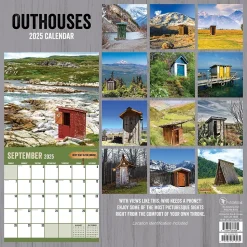2025 TF Publishing Outhouses 12" x 12" Monthly Wall Calendar (25-1048)