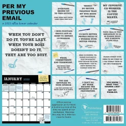 2025 TF Publishing Per My Previous Email 7" x 7" Monthly Wall Calendar (25-2108)