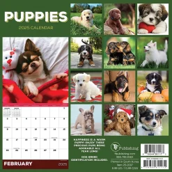 2025 TF Publishing Puppies 7" x 7" Monthly Wall Calendar (25-2007)