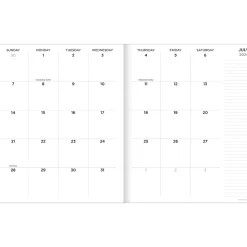 2024-2025 TF Publishing Slate 9" x 11" Academic Monthly Planner, Paperboard Cover, Black/Gray (AY25-4512)