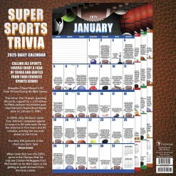 2025 TF Publishing Sports Facts & Trivia 12" x 12" Monthly Wall Calendar (25-1135)