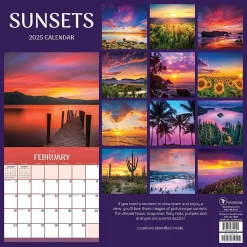 2025 TF Publishing Sunsets 12" x 12" Monthly Wall Calendar (25-1028)