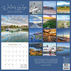 2025 TF Publishing Water's Edge 12" x 12" Monthly Wall Calendar (25-1049)