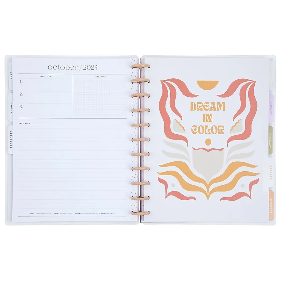 2024-2025 The Happy Planner Desert Thistle 8.5" x 11" Academic Weekly & Monthly Planner, Plastic Cover, Multicolor