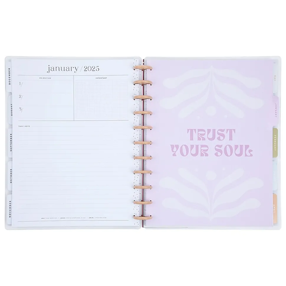 2024-2025 The Happy Planner Desert Thistle 8.5" x 11" Academic Weekly & Monthly Planner, Plastic Cover, Multicolor