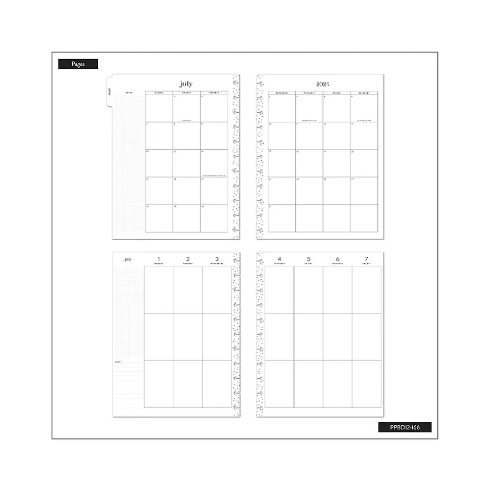 2024-2025 The Happy Planner Desert Thistle 8.5" x 11" Academic Weekly & Monthly Planner, Plastic Cover, Multicolor