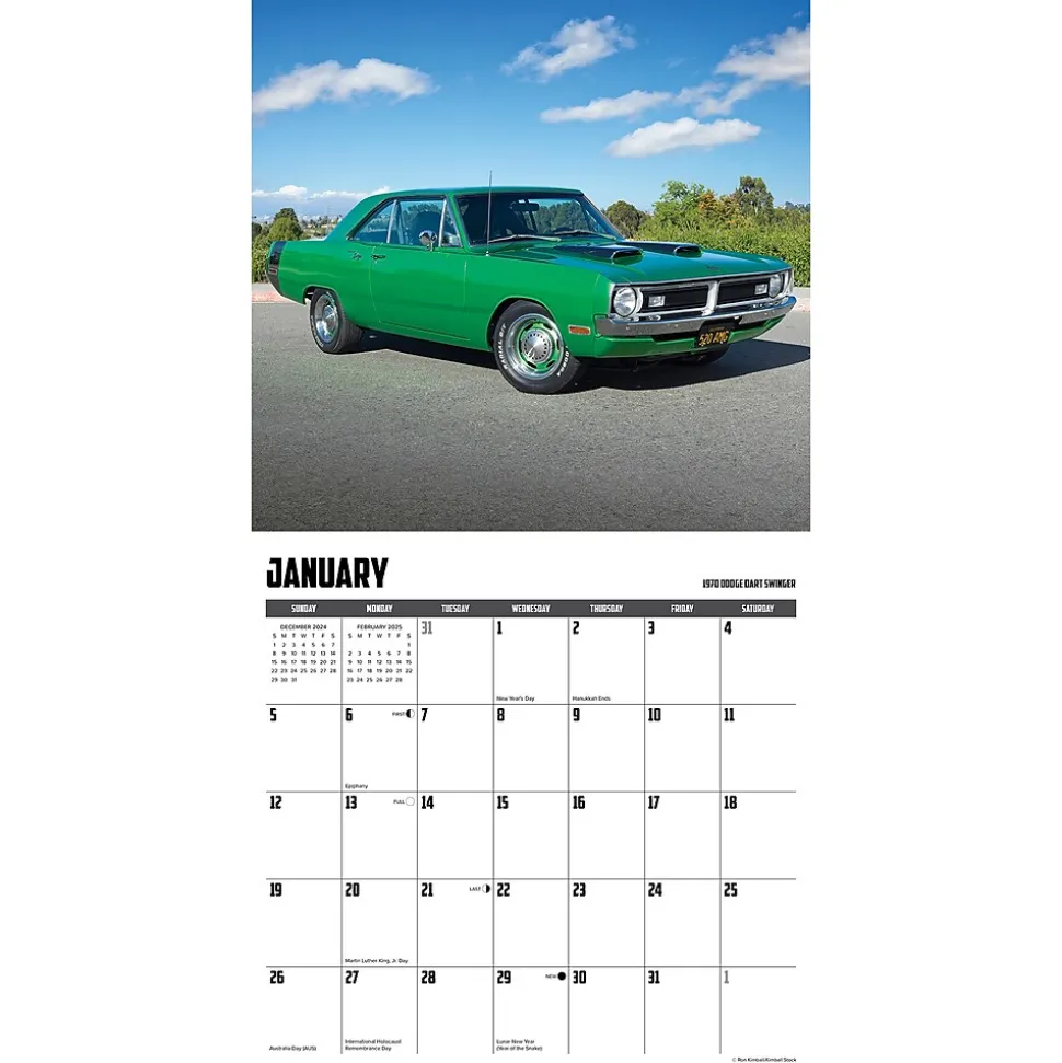 2025 Willow Creek American Muscle Cars 12" x 12" Monthly Wall Calendar (41345)