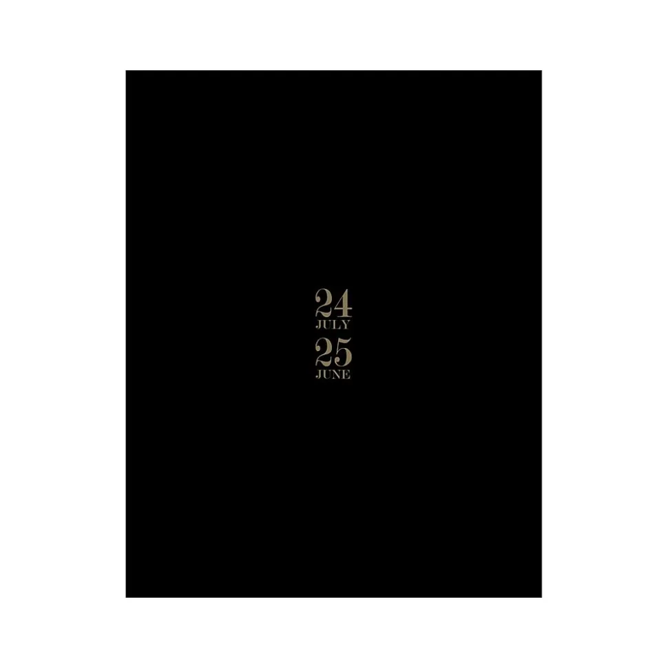 2024-2025 Willow Creek Basic Black 7.5" x 9.5" Academic Monthly Planner, Paper Cover, Black/Brown (47484)