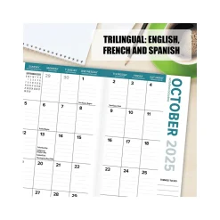 2024-2026 Willow Creek Basic Black Academic Monthly Planner, Paper Cover, Black/Brown (47651)