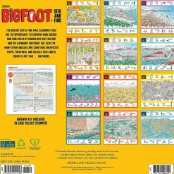 2025 Willow Creek Bigfoot Seek & Find 12" x 12" Monthly Wall Calendar (41796)