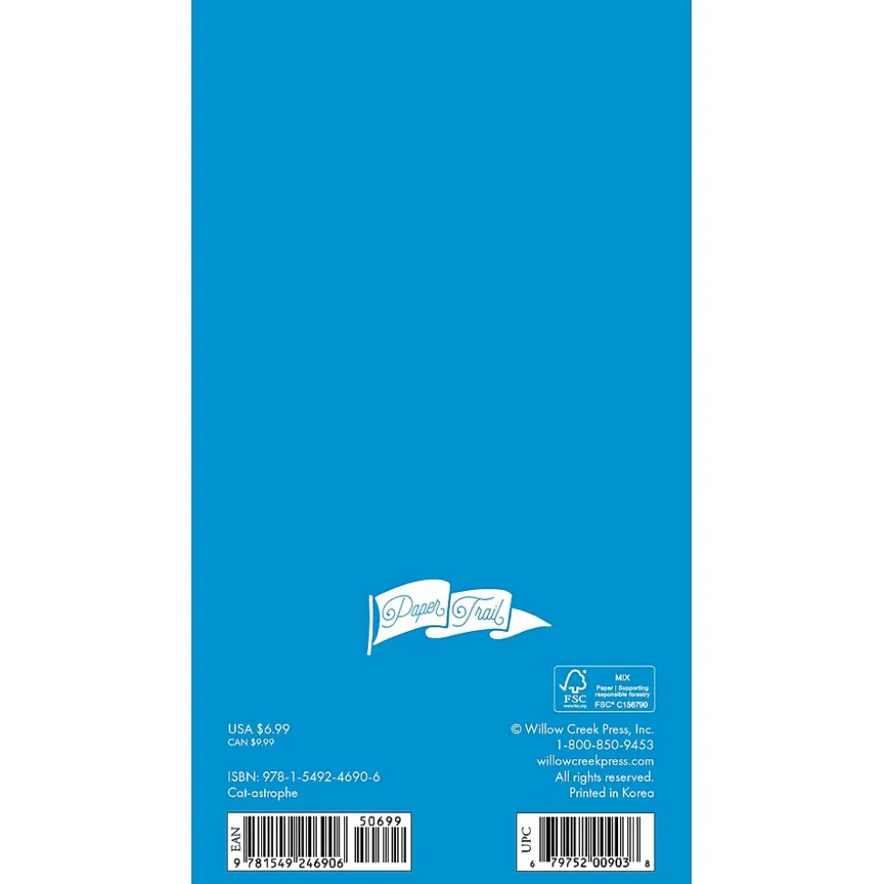 2025 Willow Creek Cat-astrophe 3.5" x 6.5" Monthly Planner Cover, Multicolored (46906)