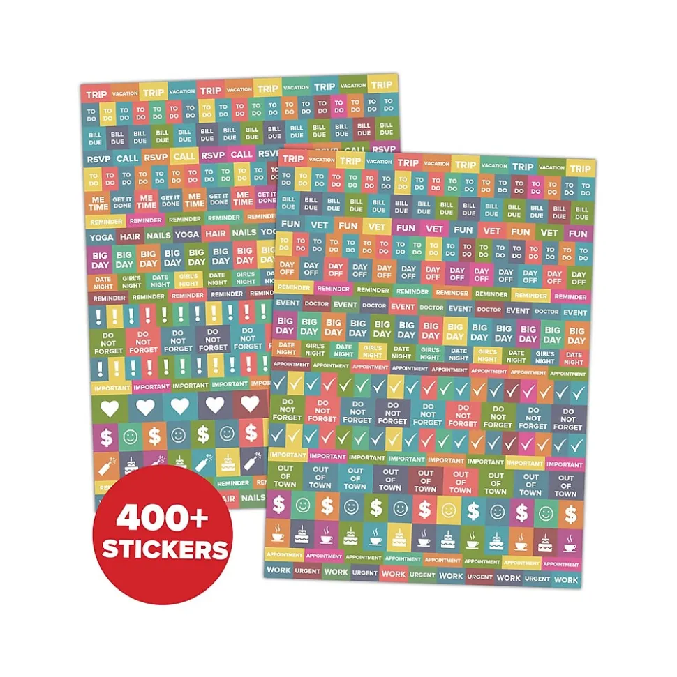 2024-2025 Willow Creek Celestial Magic 8.5" x 11" Academic Weekly & Monthly Planner, Paper Cover, Black/Gold (48139)