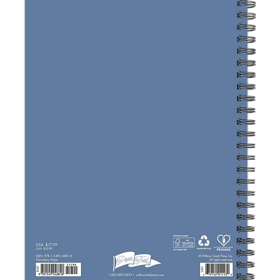 2025 Willow Creek Chambray Stripe 6.5" x 8.5" Weekly Planner (48818)
