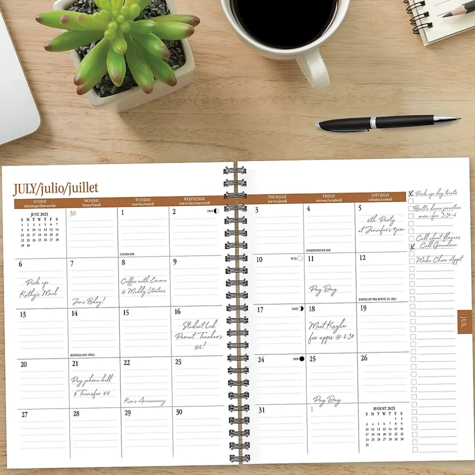 2025 Willow Creek Chambray Stripe 6.5" x 8.5" Weekly Planner (48818)