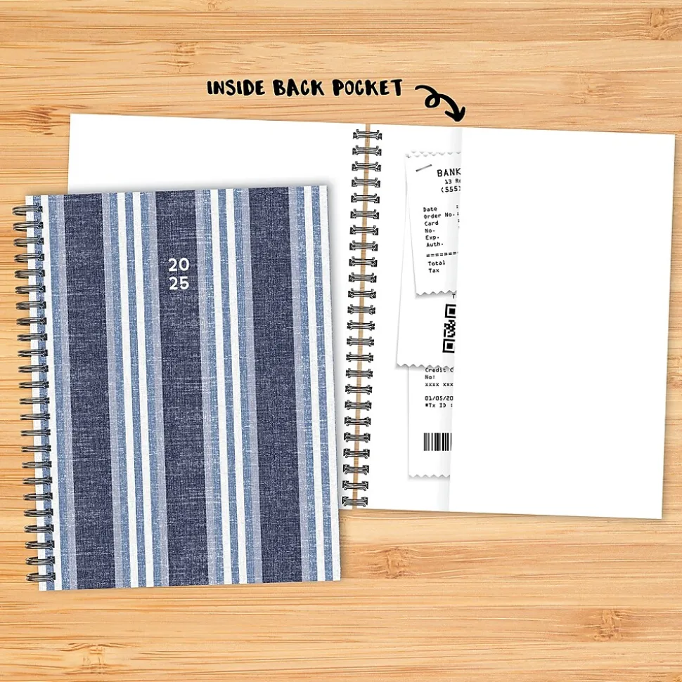 2025 Willow Creek Chambray Stripe 6.5" x 8.5" Weekly Planner (48818)