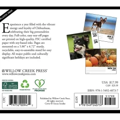 2025 Willow Creek Chihuahuas 6" x 5.5" Day-to-Day Calendar, Multicolor (40737)