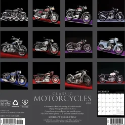 2025 Willow Creek Classic Motorcycles 12" x 12" Monthly Wall Calendar (42434)