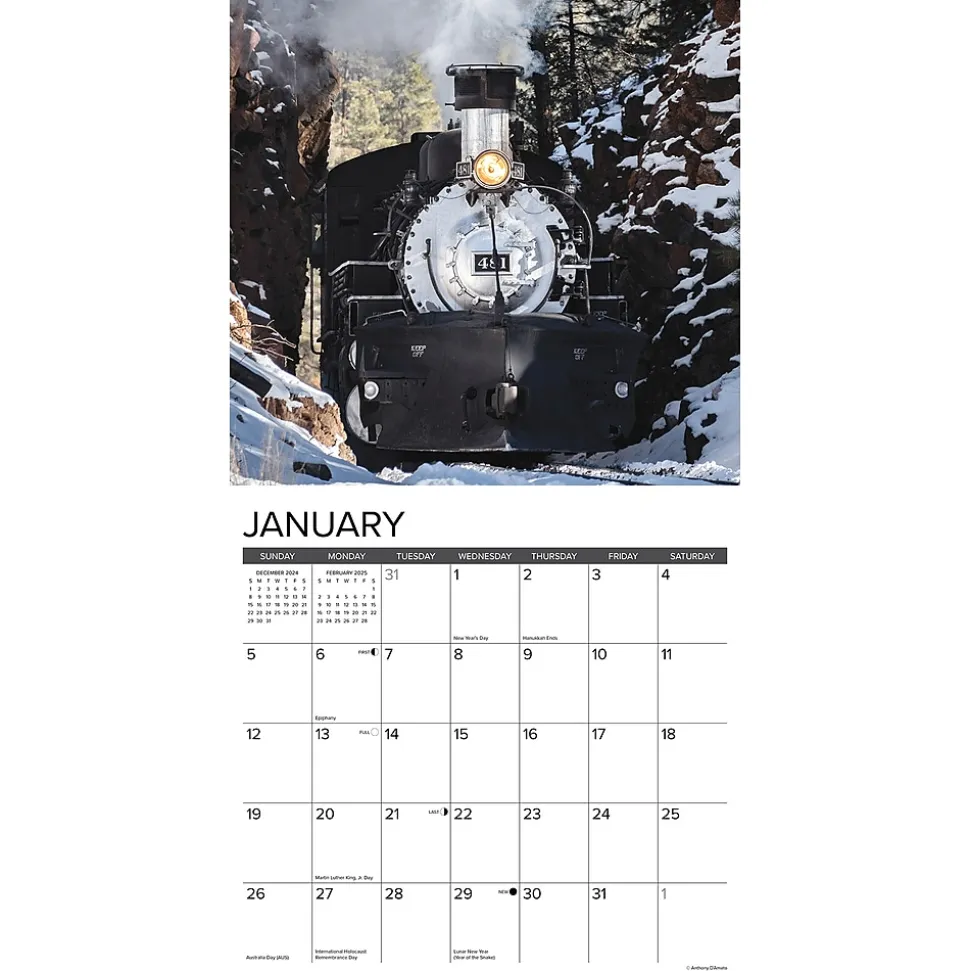 2025 Willow Creek Colorado Narrow Gauge Railroads 12" x 12" Monthly Wall Calendar (42533)