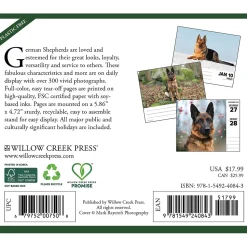 2025 Willow Creek German Shepherds 6" x 5.5" Day-to-Day Calendar, Multicolor (40843)