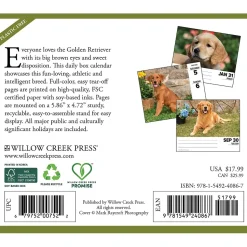 2025 Willow Creek Goldens 6" x 5.5" Day-to-Day Calendar (40867)