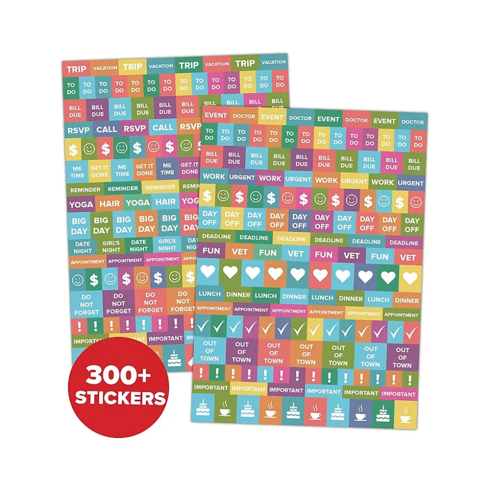 2024-2025 Willow Creek Good Vibes 6.5" x 8.5" Academic Weekly & Monthly Planner, Paper Cover, Multicolor (46241)