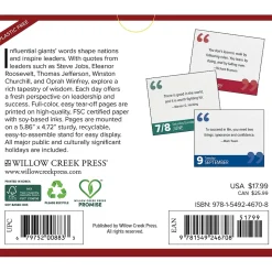 2025 Willow Creek Great Leaders, Greatest Quotes 6.2" x 5.4" Daily Calendar (46708)