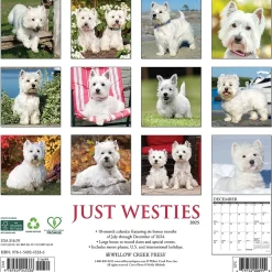 2025 Willow Creek Just Westies 12" x 12" Yearly Wall Calendar (45336)