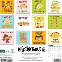 2025 Willow Creek Let's Taco About It 12" x 12" Yearly Wall Calendar (46623)