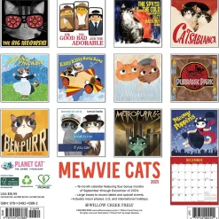 2025 Willow Creek Mewvie Cats 12" x 12" Monthly Wall Calendar (43882)
