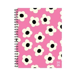 2025 Willow Creek Pink Flower 6.5" x 8.5" Weekly & Monthly Planner, Paper Cover, Multicolor (48689X)