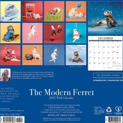 2025 Willow Creek The Modern Ferret 12" x 12" Monthly Wall Calendar (43967)