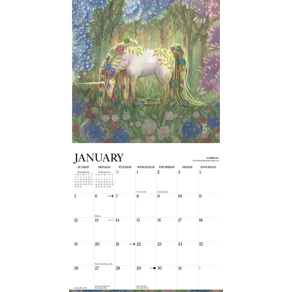 2025 Willow Creek Unicorns 12" x 12" Monthly Wall Calendar (45220)