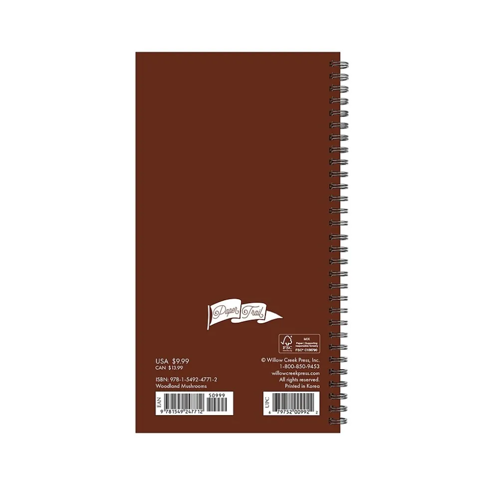 2024-2025 Willow Creek Woodland Mushrooms 3.5" x 6.5" Academic Weekly & Monthly Planner, Paper Cover, Multicolor (47712)