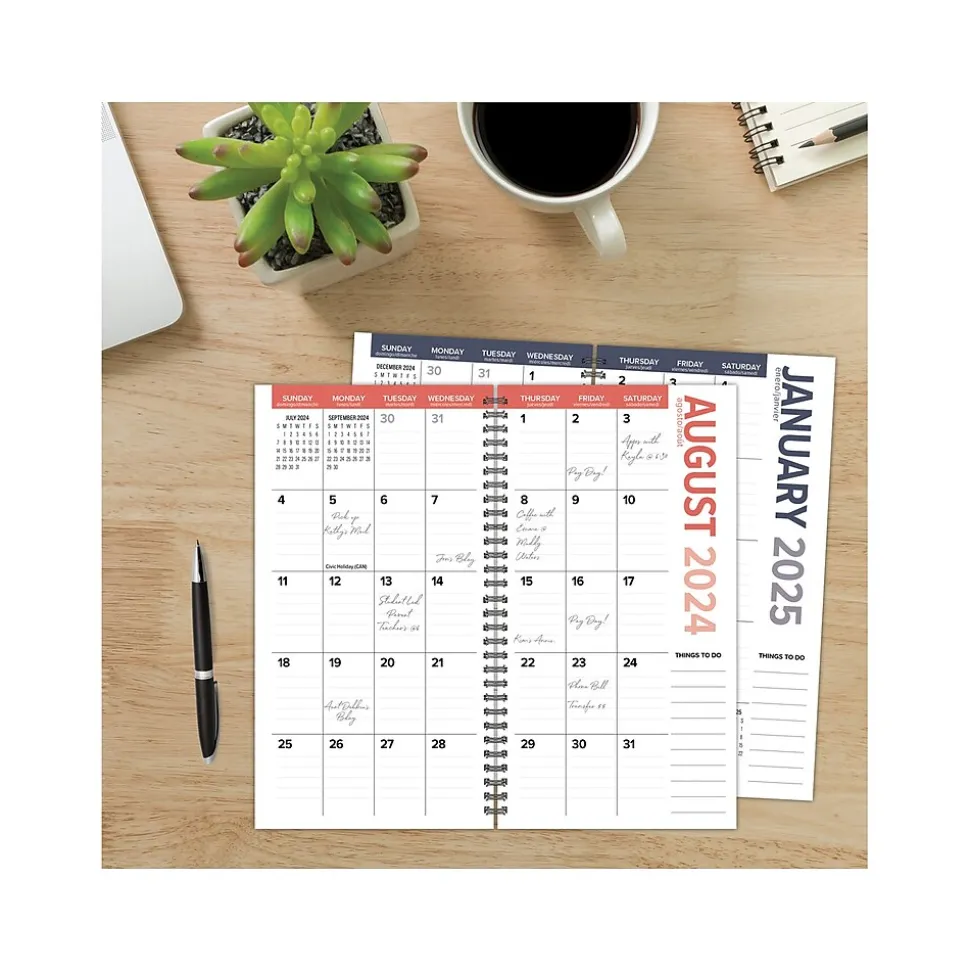 2024-2025 Willow Creek Woodland Mushrooms 3.5" x 6.5" Academic Weekly & Monthly Planner, Paper Cover, Multicolor (47712)